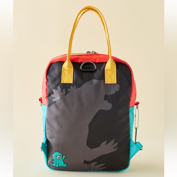 NEW Whatever! Makes you Happy Chibi Godzilla Raids again reversible bag backpack - Picture 3 of 3